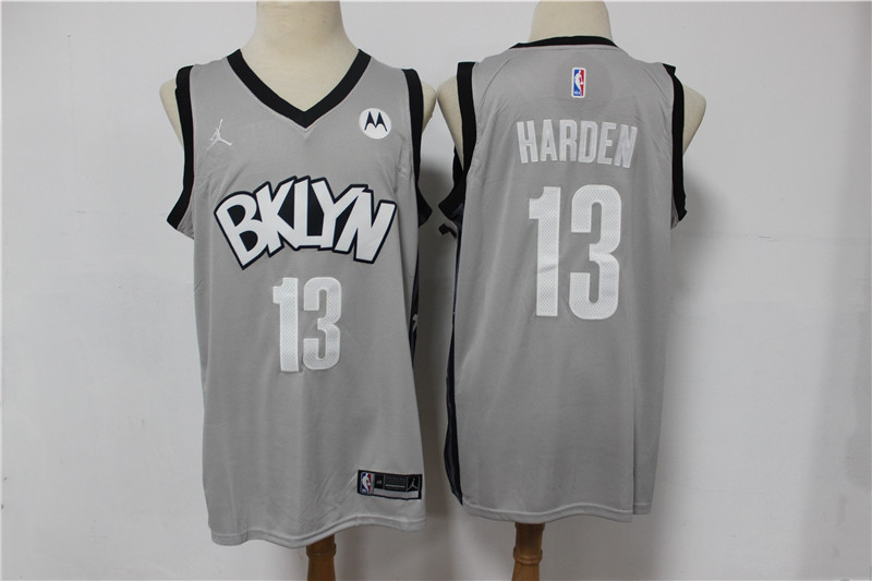 2021 Men Brooklyn Nets #13 Harden grey Home Stitched NBA Jersey->more nhl jerseys->NHL Jersey